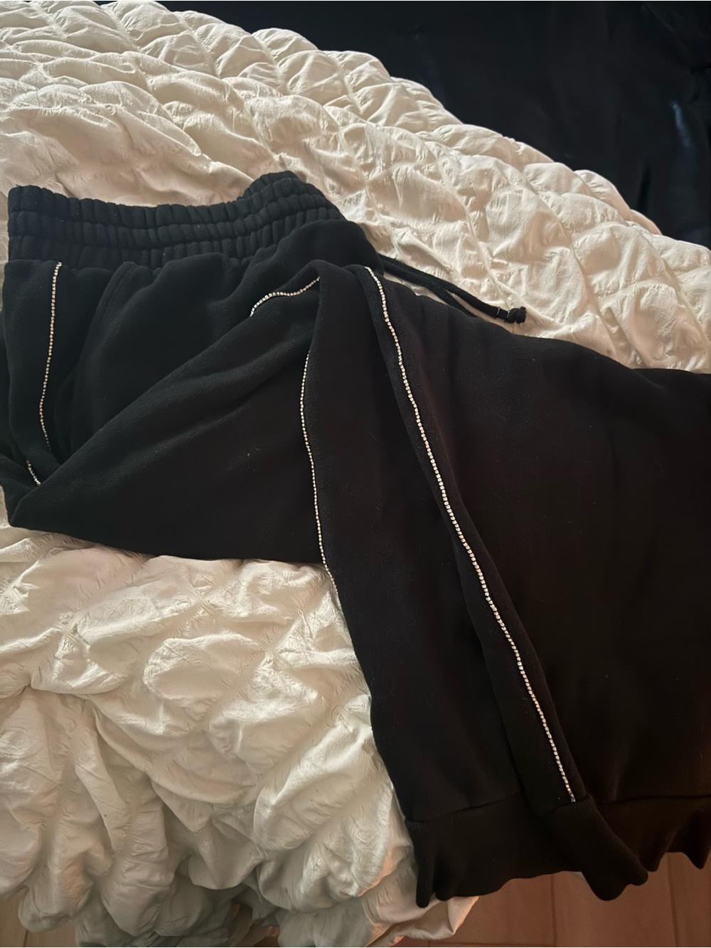 Victoria’s Secret Black Jogger Pants with Side Bling